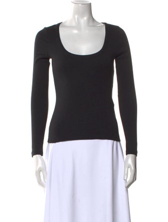 DÔEN Scoop Neck Long Sleeve Top