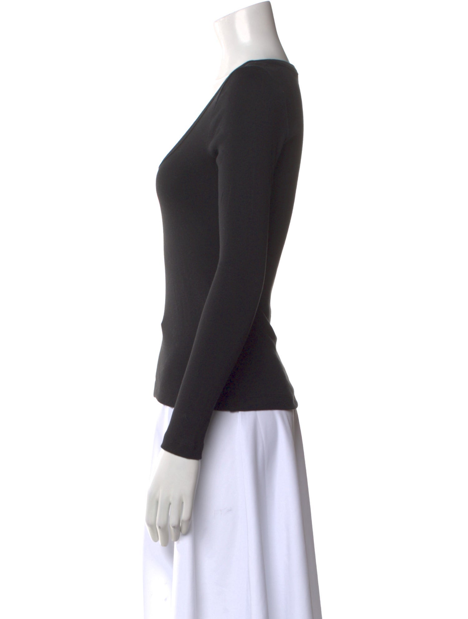 DÔEN Scoop Neck Long Sleeve Top