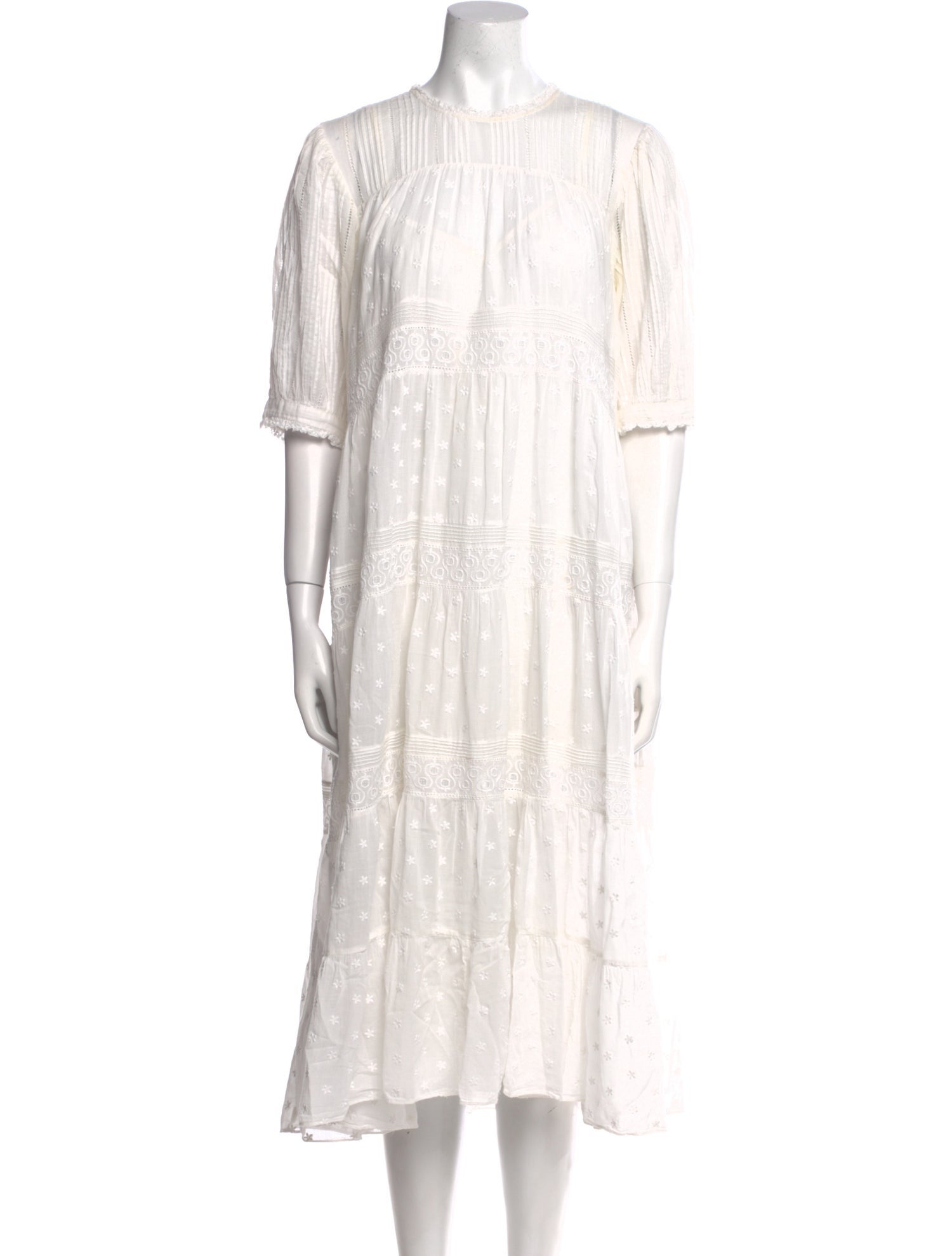 DÔEN Crew Neck Midi Length Dress