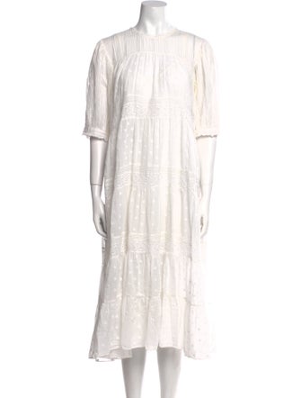 DÔEN Crew Neck Midi Length Dress