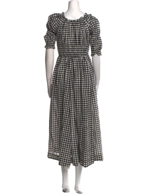 DÔEN Plaid Print Long Dress