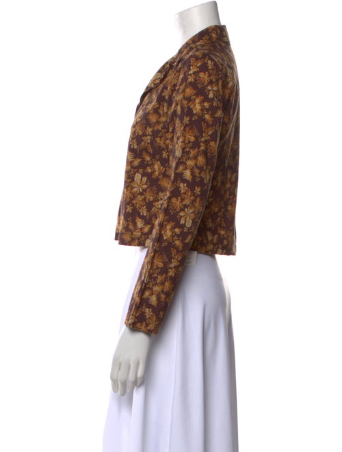 DÔEN Floral Print Long Sleeve Crop Top