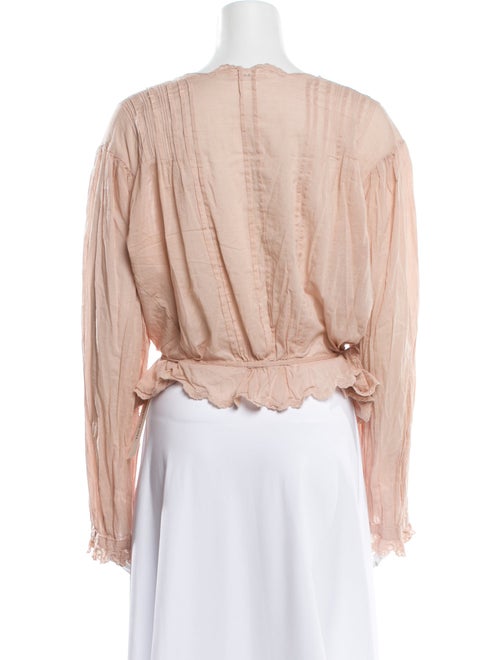 DÔEN V-Neck Long Sleeve Blouse