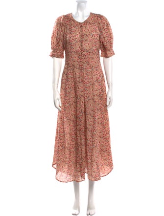 DÔEN Floral Print Long Dress