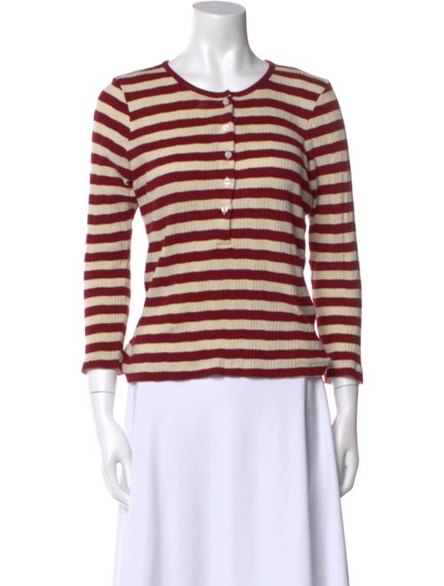 DÔEN Striped Crew Neck Top