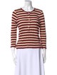 DÔEN Striped Crew Neck Top