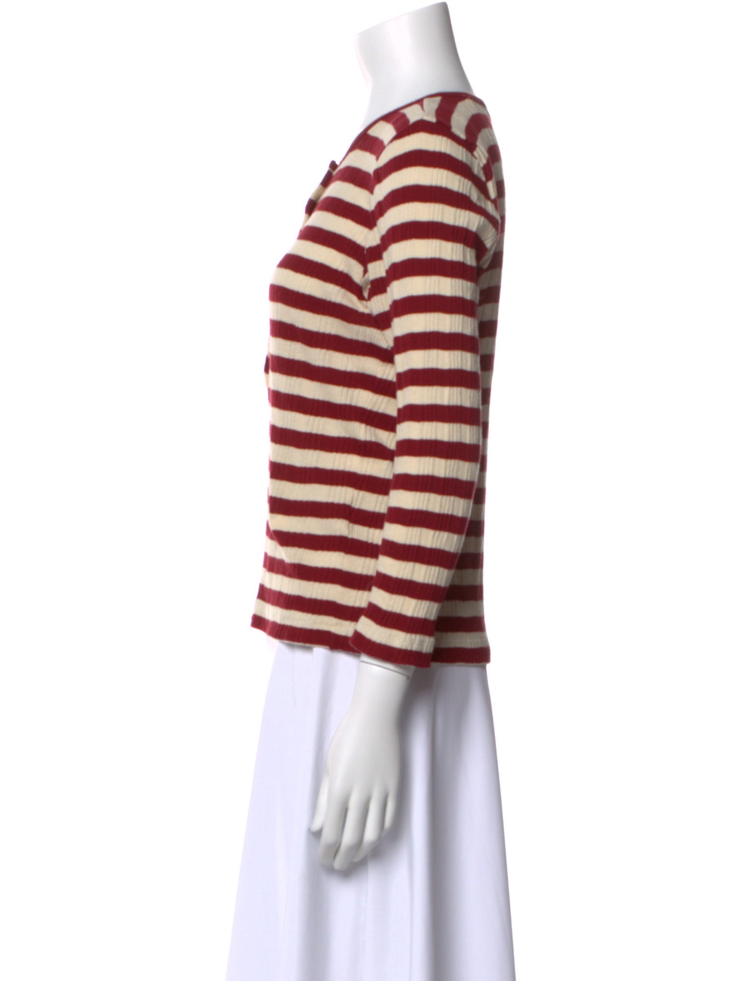 DÔEN Striped Crew Neck Top