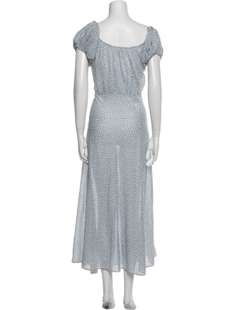 DÔEN Polka Dot Print Long Dress