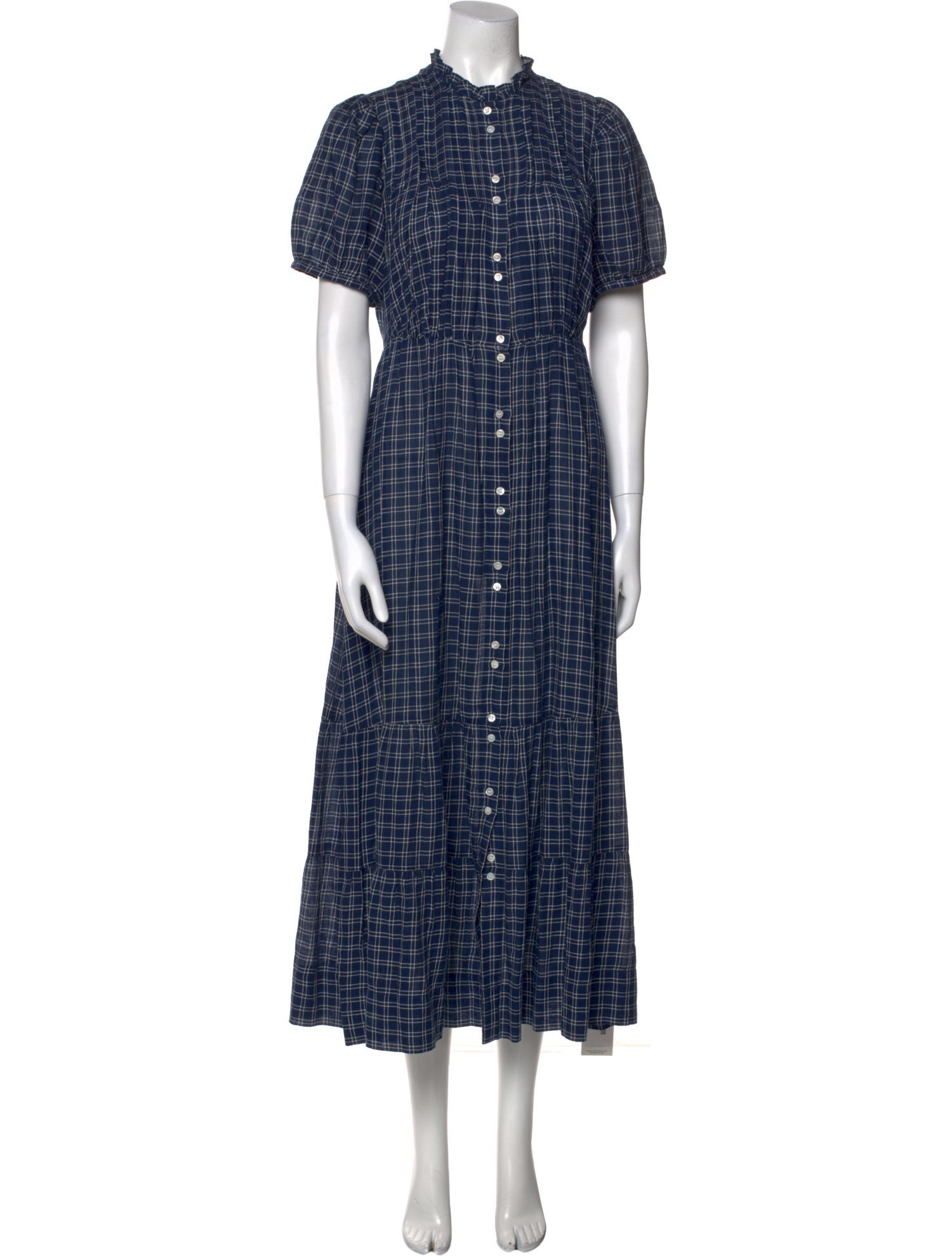 DÔEN Plaid Print Long Dress