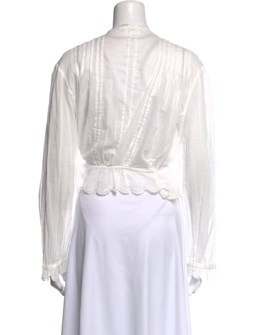 DÔEN V-Neck Long Sleeve Blouse