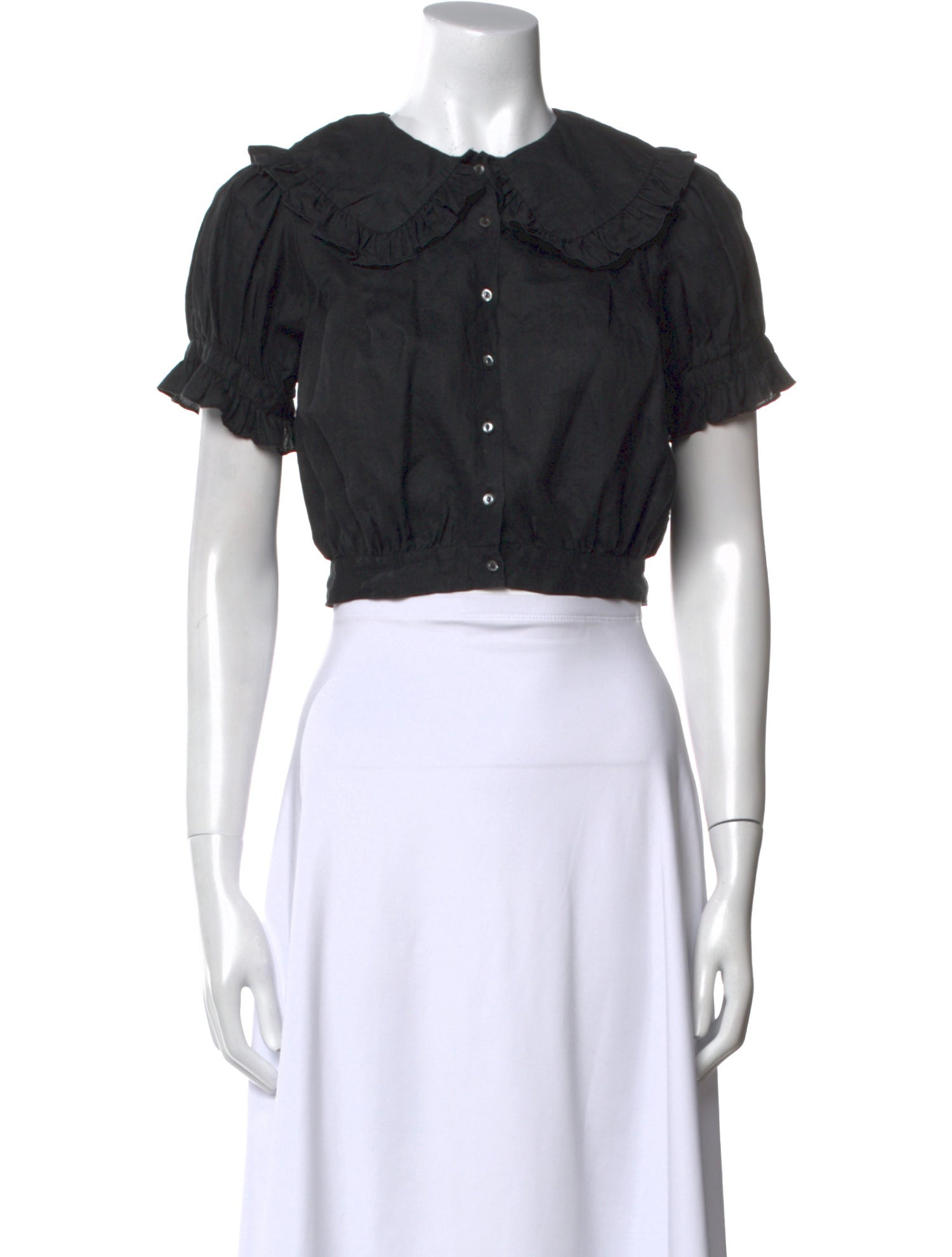 DÔEN Crew Neck Short Sleeve Crop Top