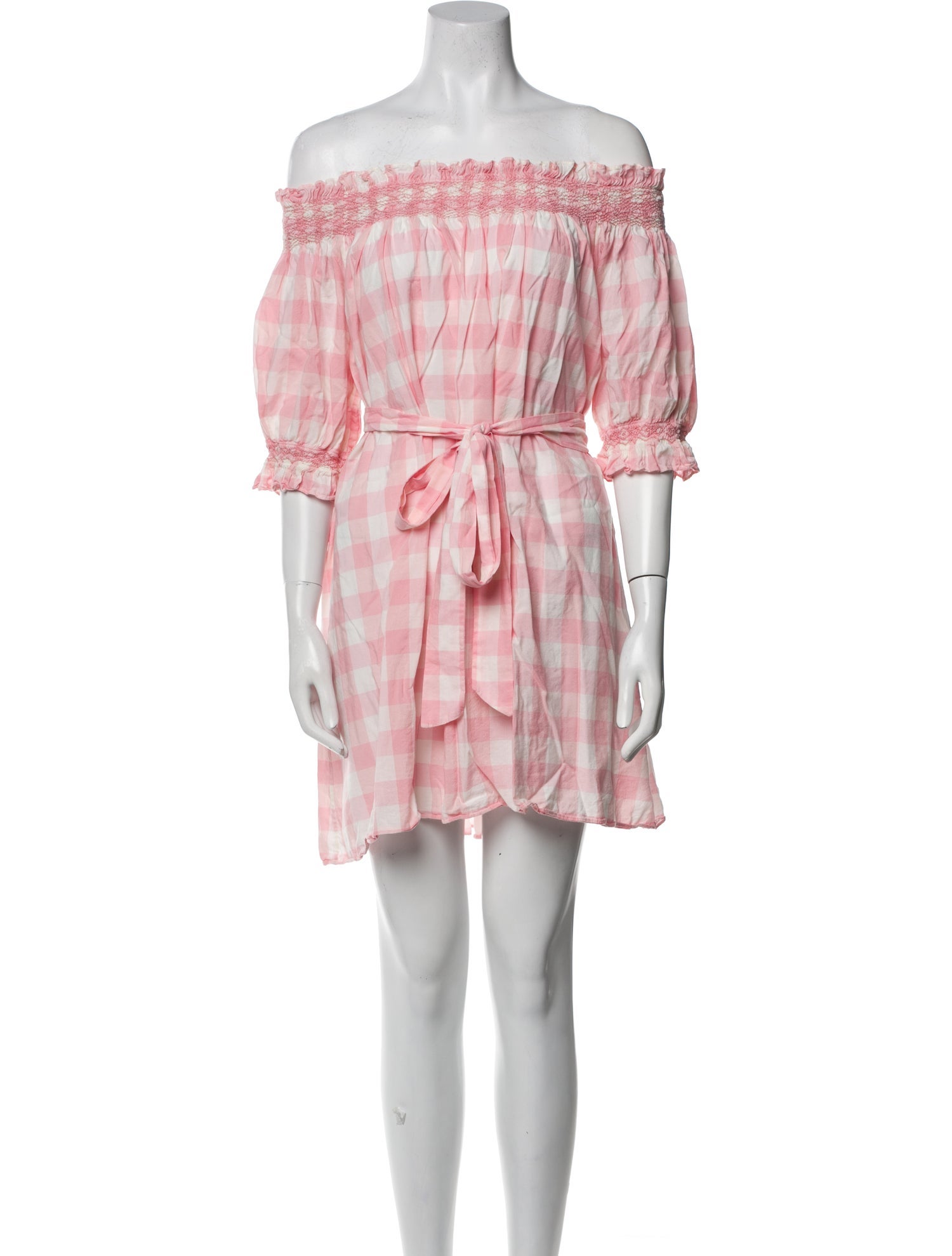 DÔEN Plaid Print Mini Dress