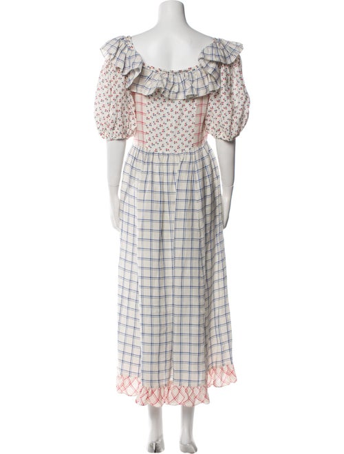 DÔEN Plaid Print Long Dress