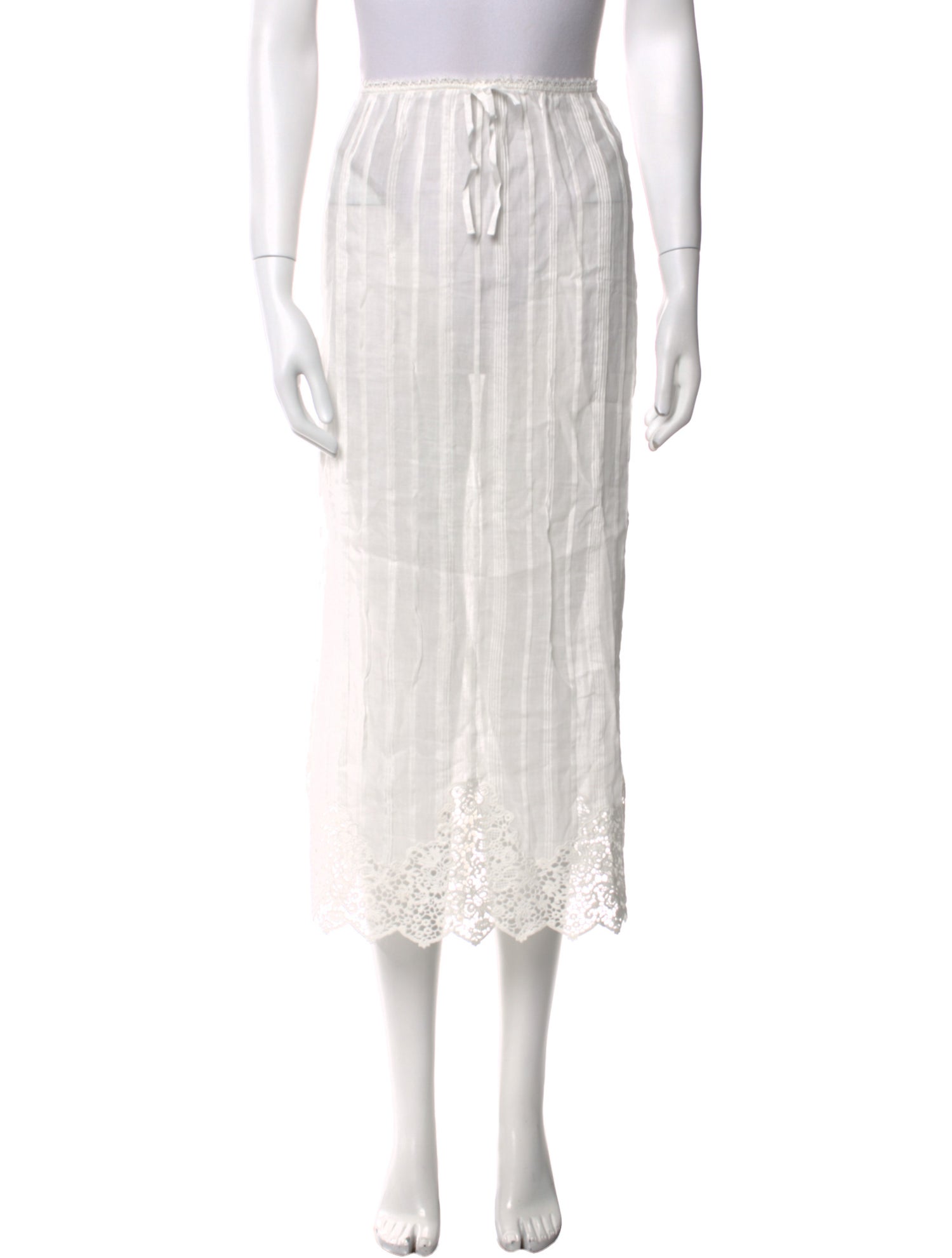 DÔEN Striped Midi Length Skirt