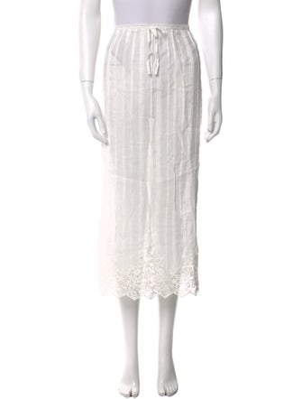 DÔEN Striped Midi Length Skirt