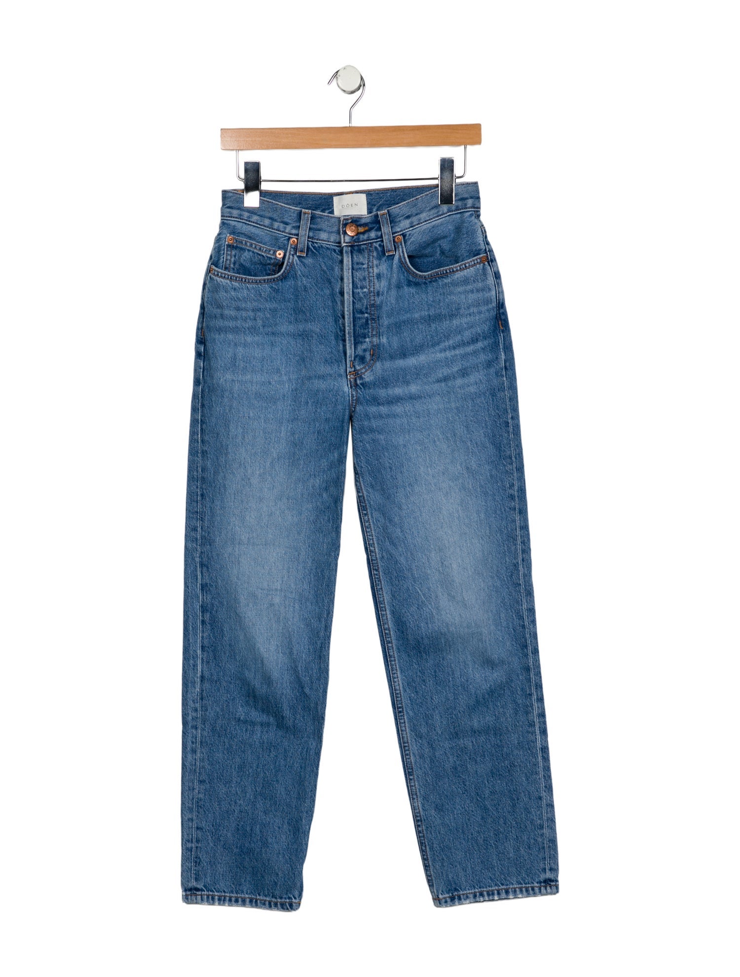 DÔEN High-Rise Straight Leg Jeans