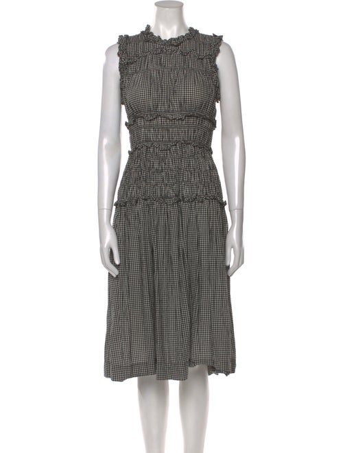 DÔEN Plaid Print Midi Length Dress