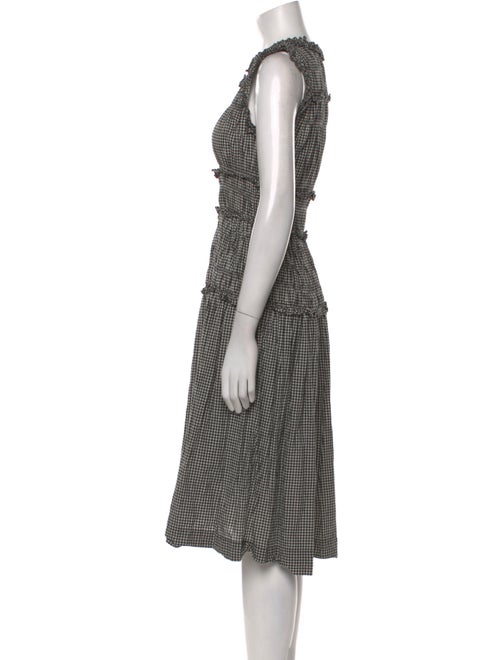 DÔEN Plaid Print Midi Length Dress