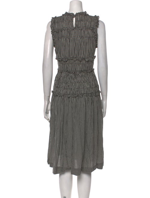 DÔEN Plaid Print Midi Length Dress