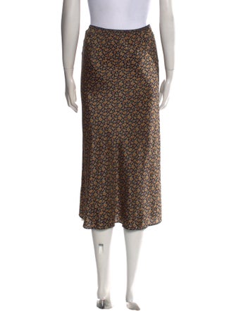 DÔEN Silk Midi Length Skirt