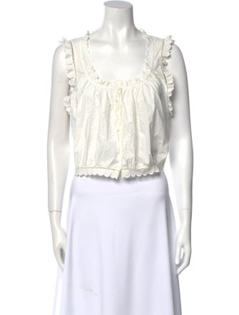 DÔEN Square Neckline Sleeveless Crop Top