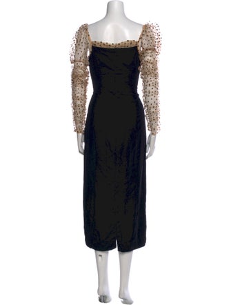 DÔEN Velvet Midi Length Dress