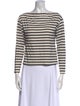 DÔEN Striped Bateau Neckline Top