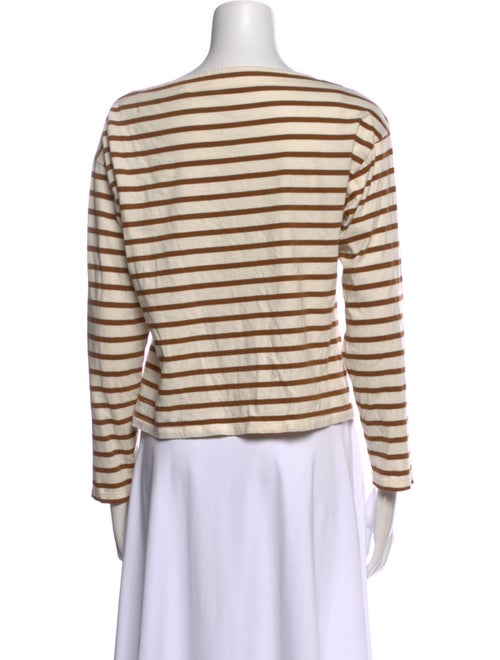 DÔEN Striped Bateau Neckline Top