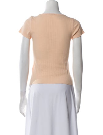 DÔEN Scoop Neck Short Sleeve Top