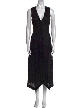 DÔEN Linen Midi Length Dress