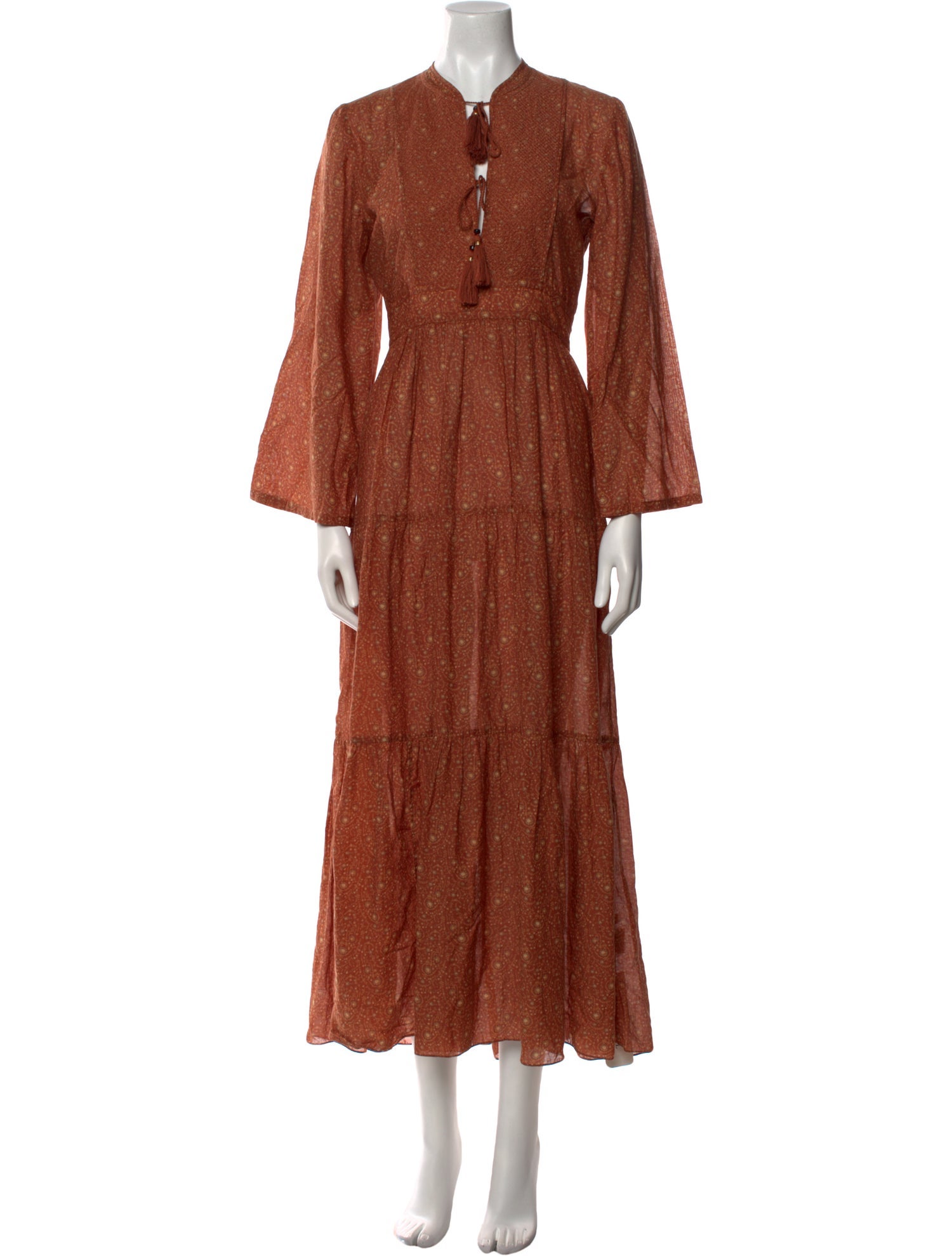 DÔEN Tie Neck Long Dress