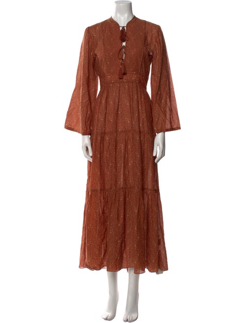 DÔEN Tie Neck Long Dress