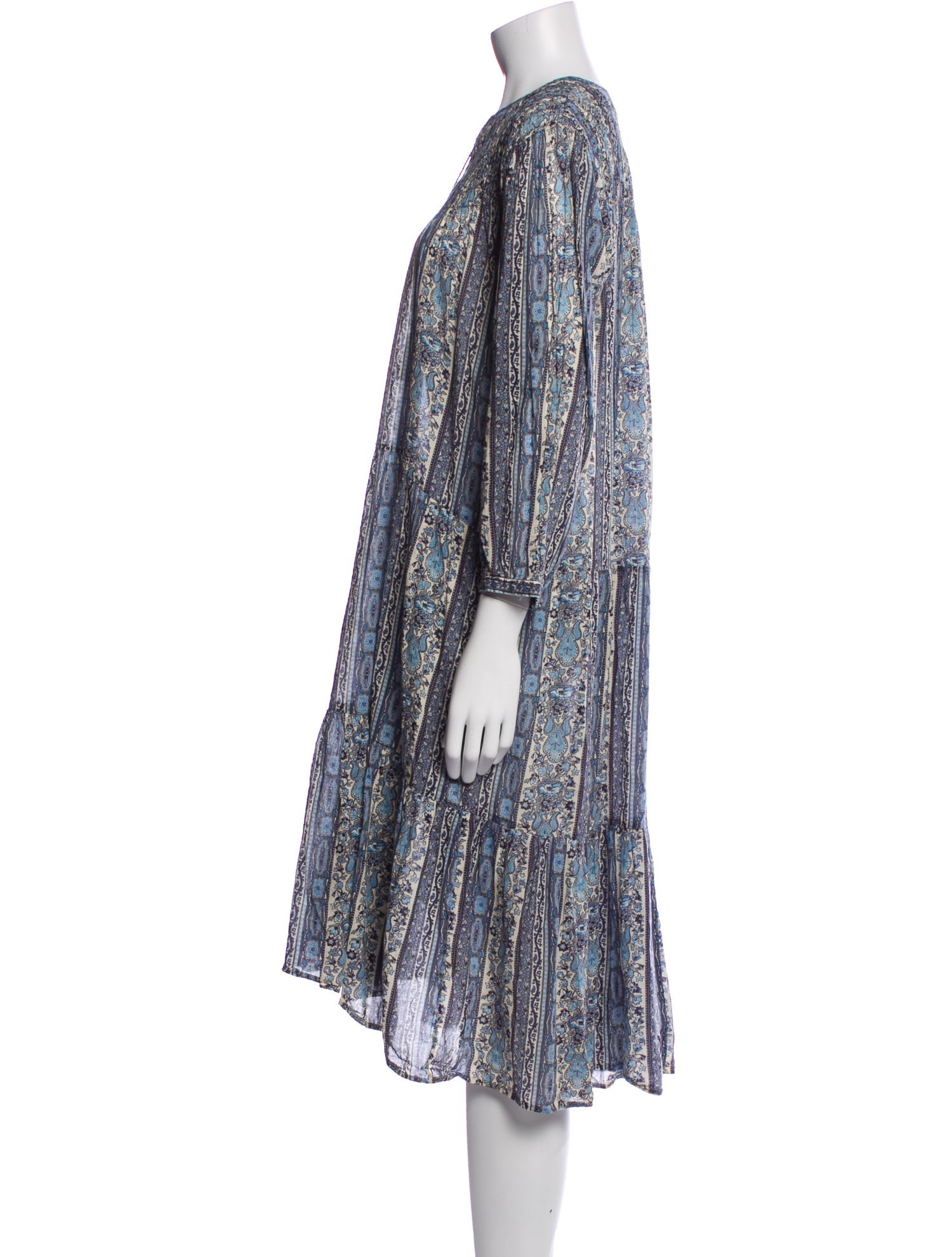 DÔEN Paisley Print Midi Length Dress