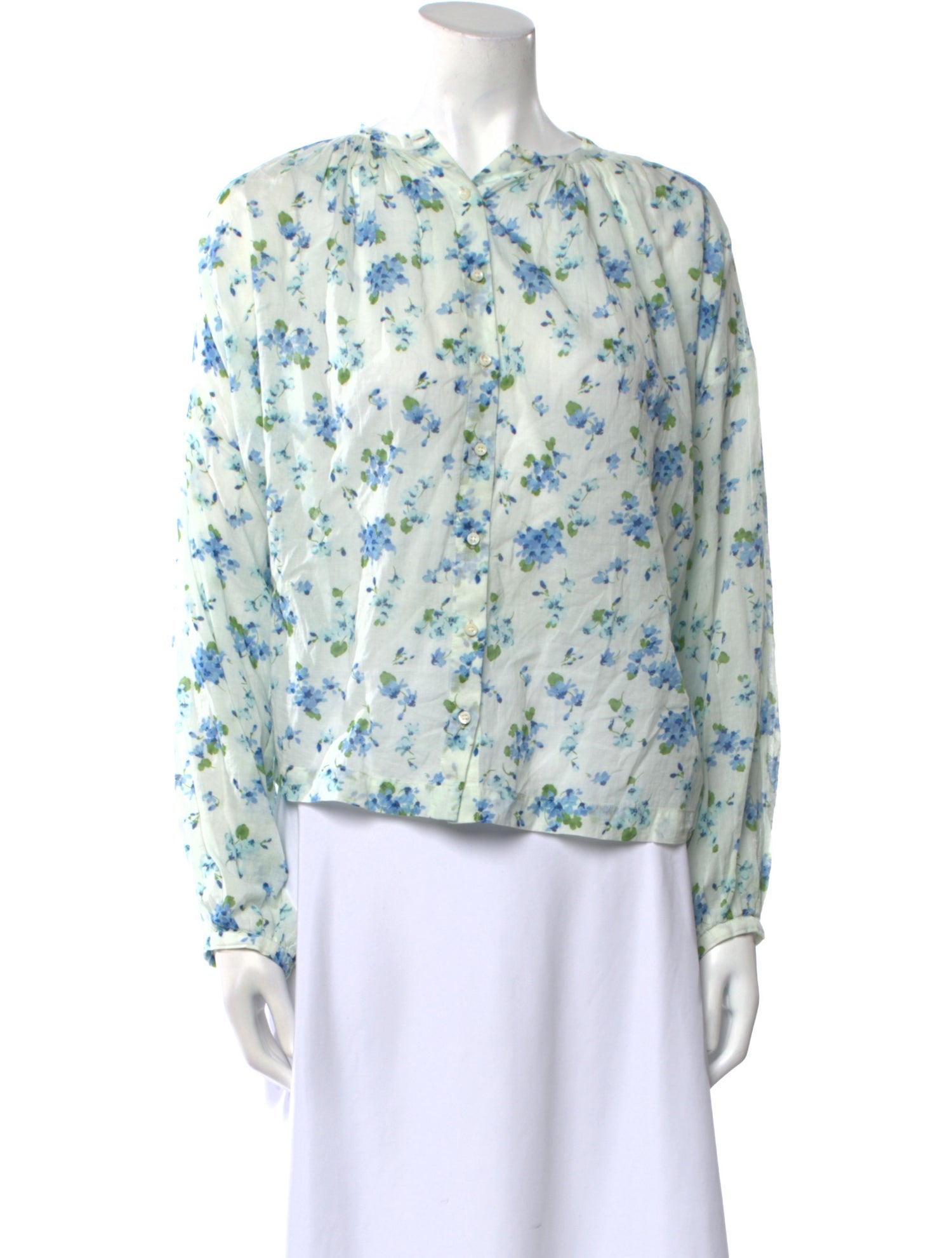 DÔEN Floral Print Crew Neck Top