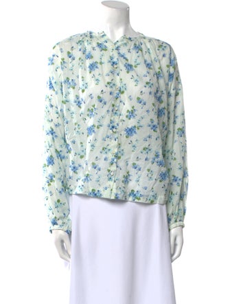 DÔEN Floral Print Crew Neck Top