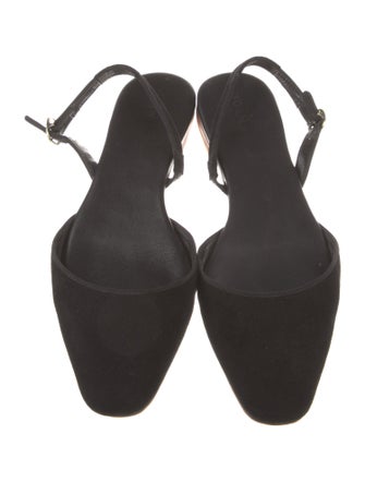 DÔEN Suede Colorblock Pattern Slingback Flats