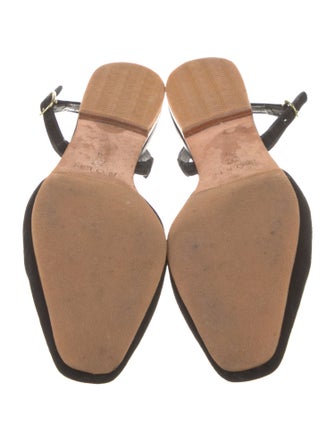 DÔEN Suede Colorblock Pattern Slingback Flats