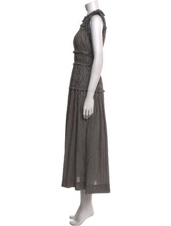 DÔEN Plaid Print Long Dress