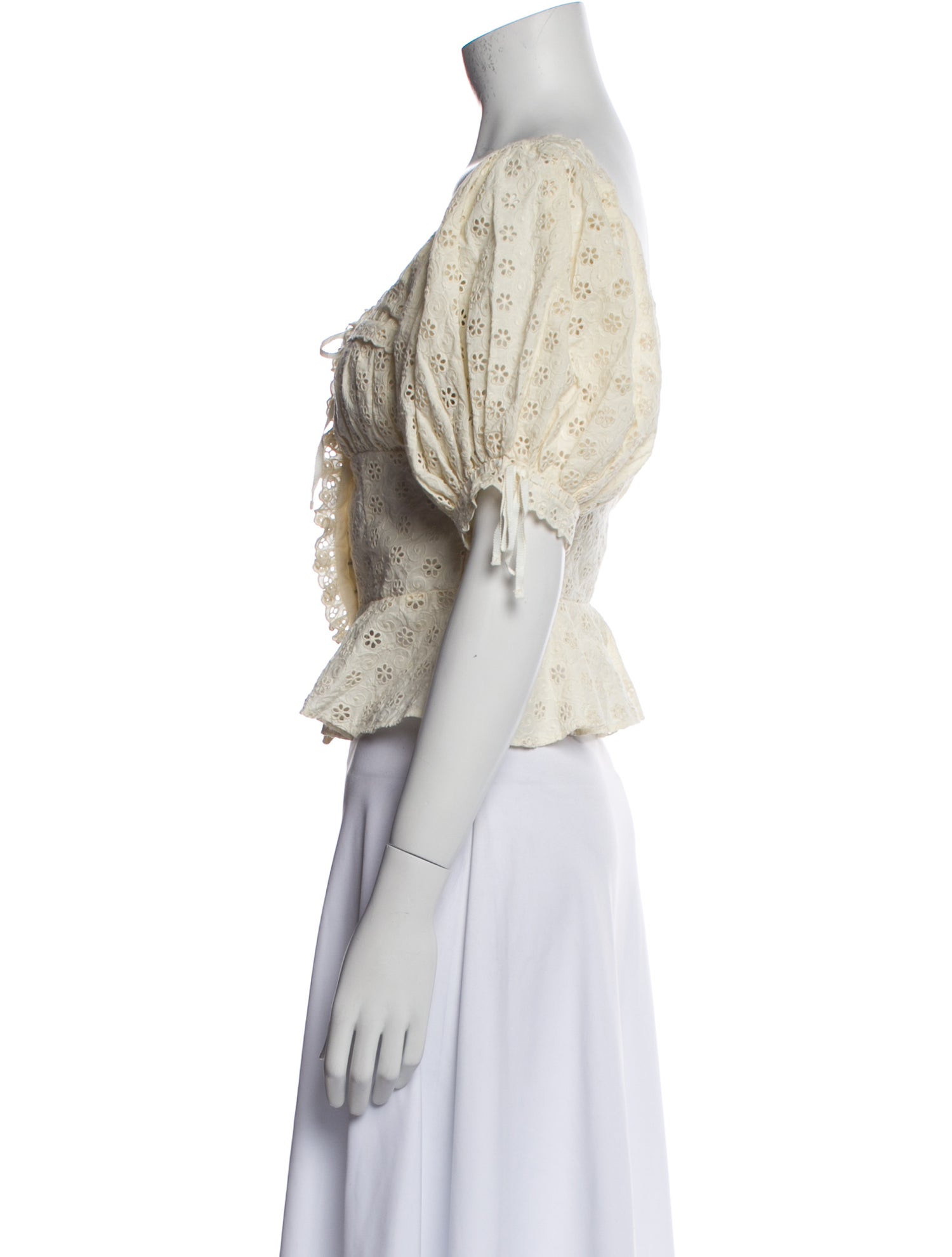 DÔEN Printed Square Neckline Crop Top