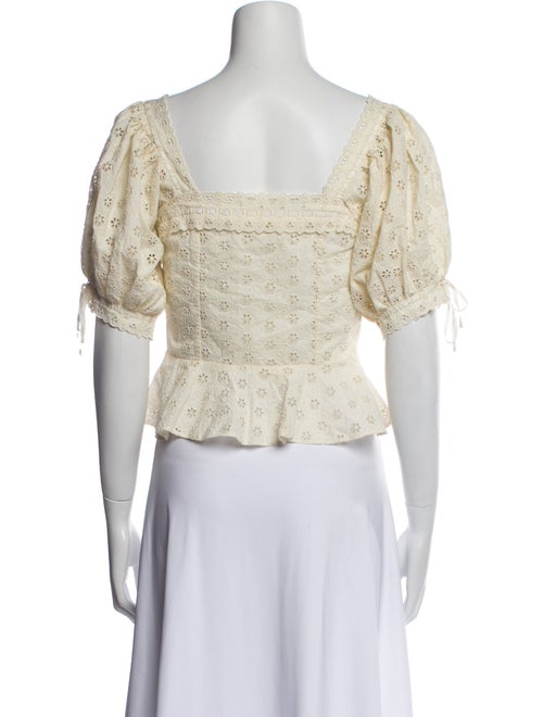 DÔEN Printed Square Neckline Crop Top