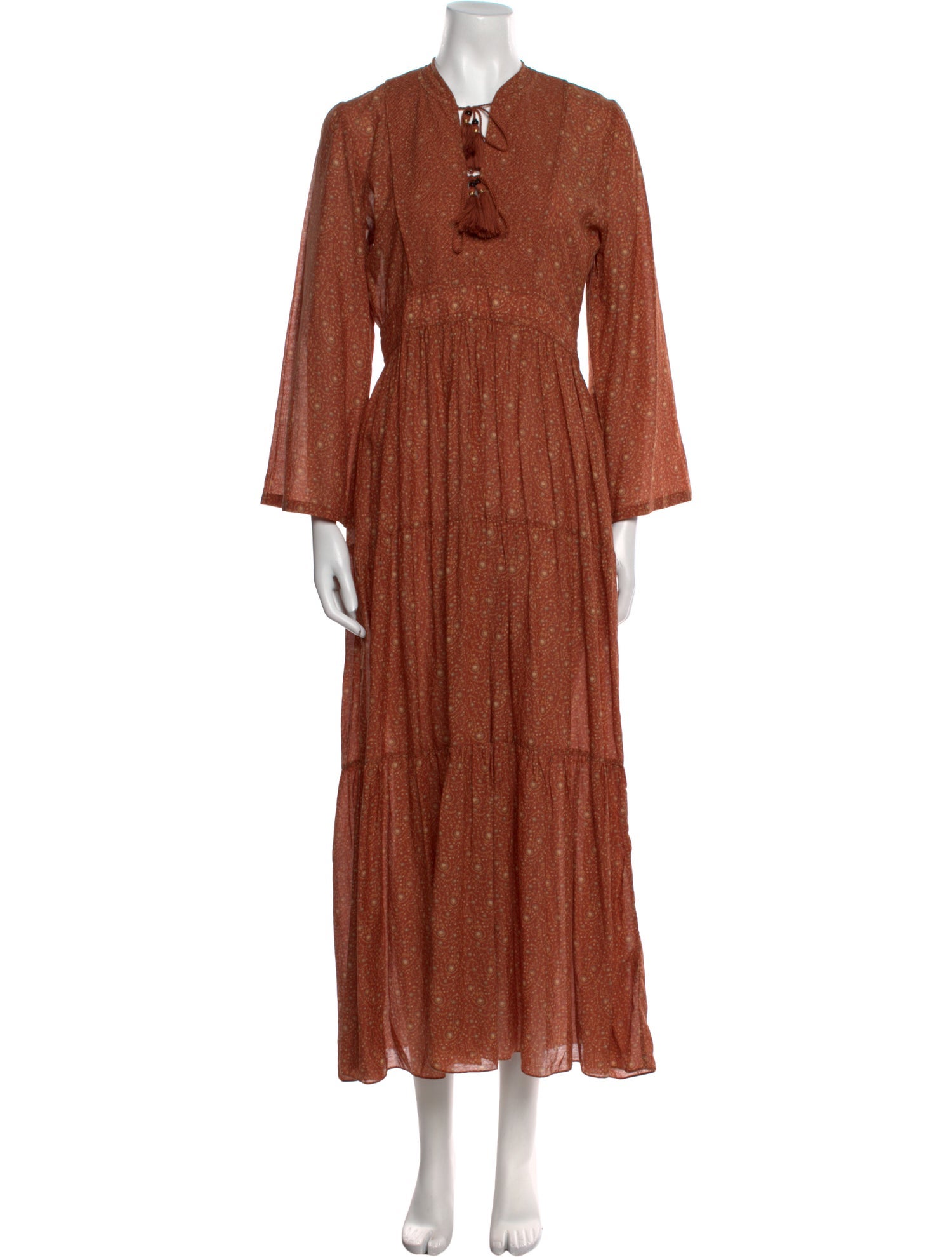 DÔEN Tie Neck Long Dress