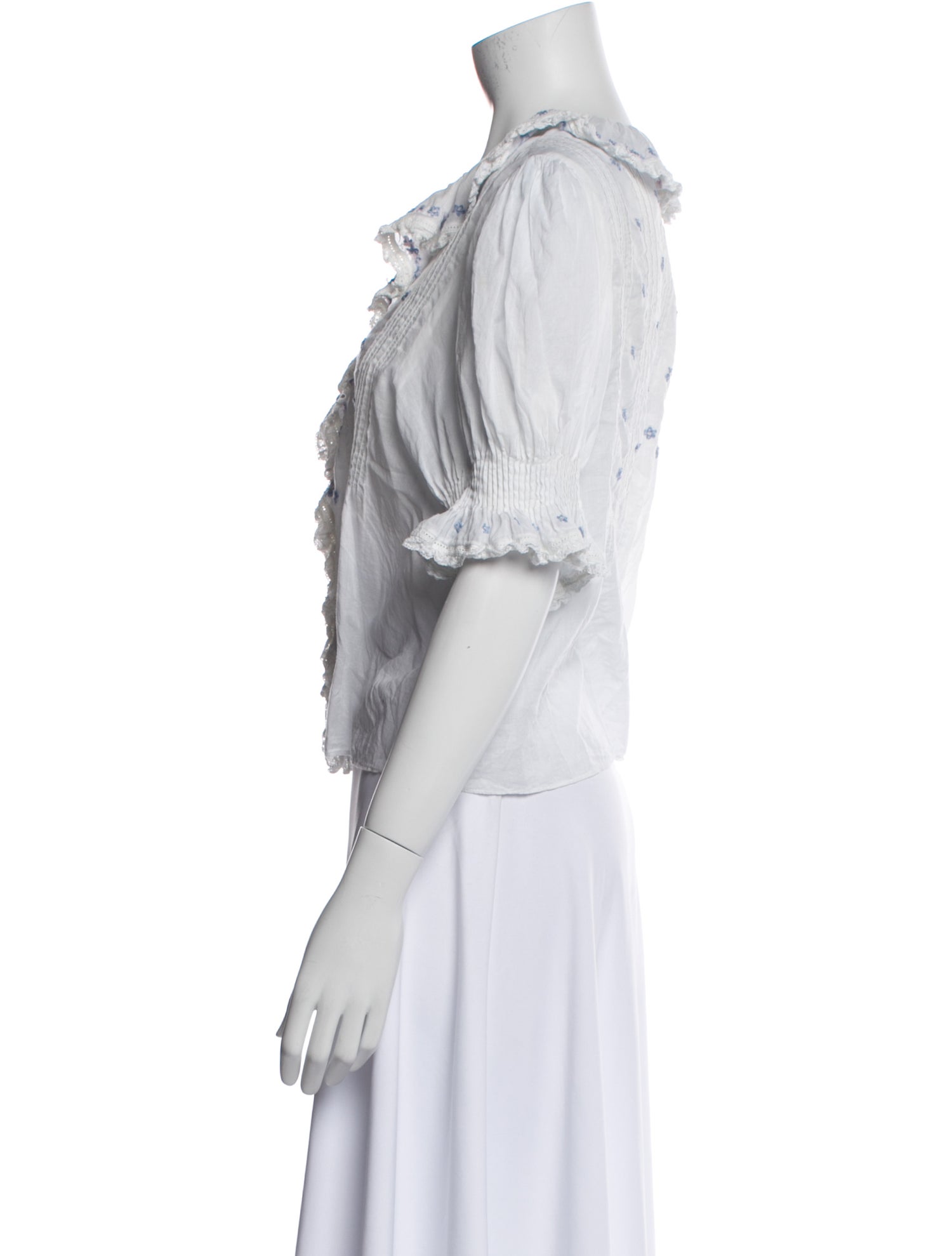 DÔEN Striped V-Neck Crop Top