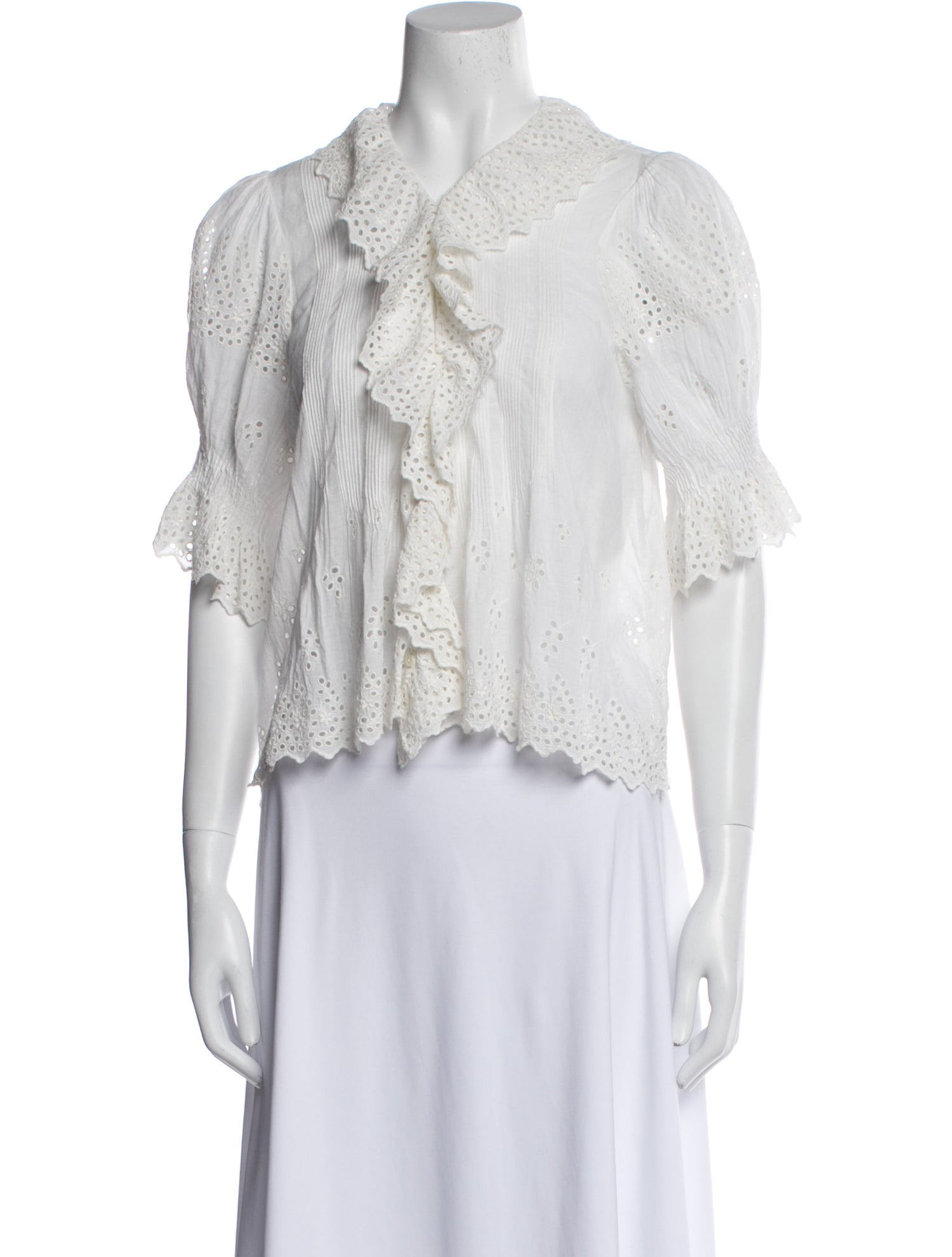 DÔEN Mock Neck Short Sleeve Crop Top