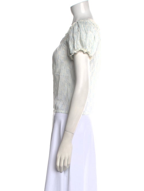 DÔEN Striped Scoop Neck Crop Top