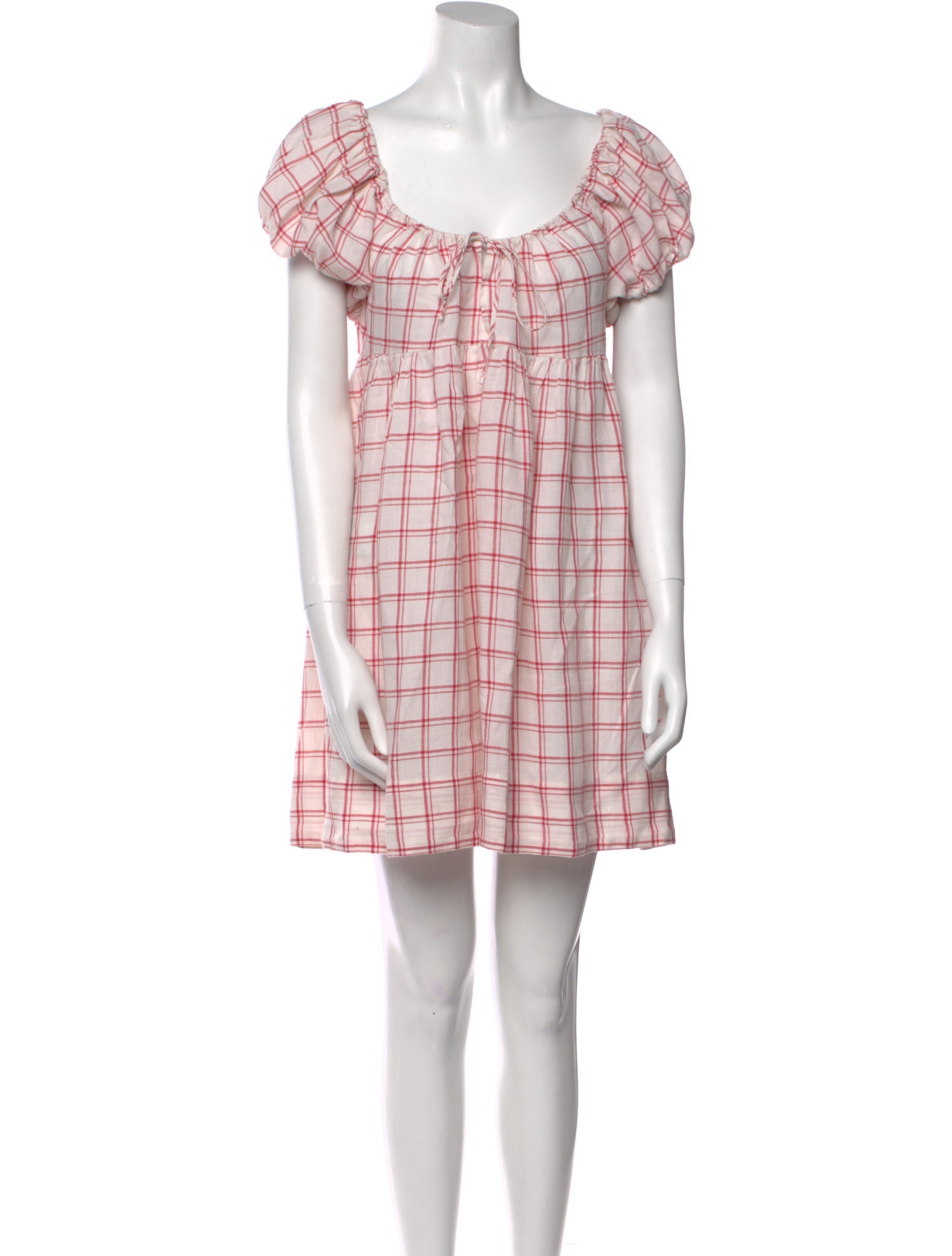 DÔEN Plaid Print Mini Dress