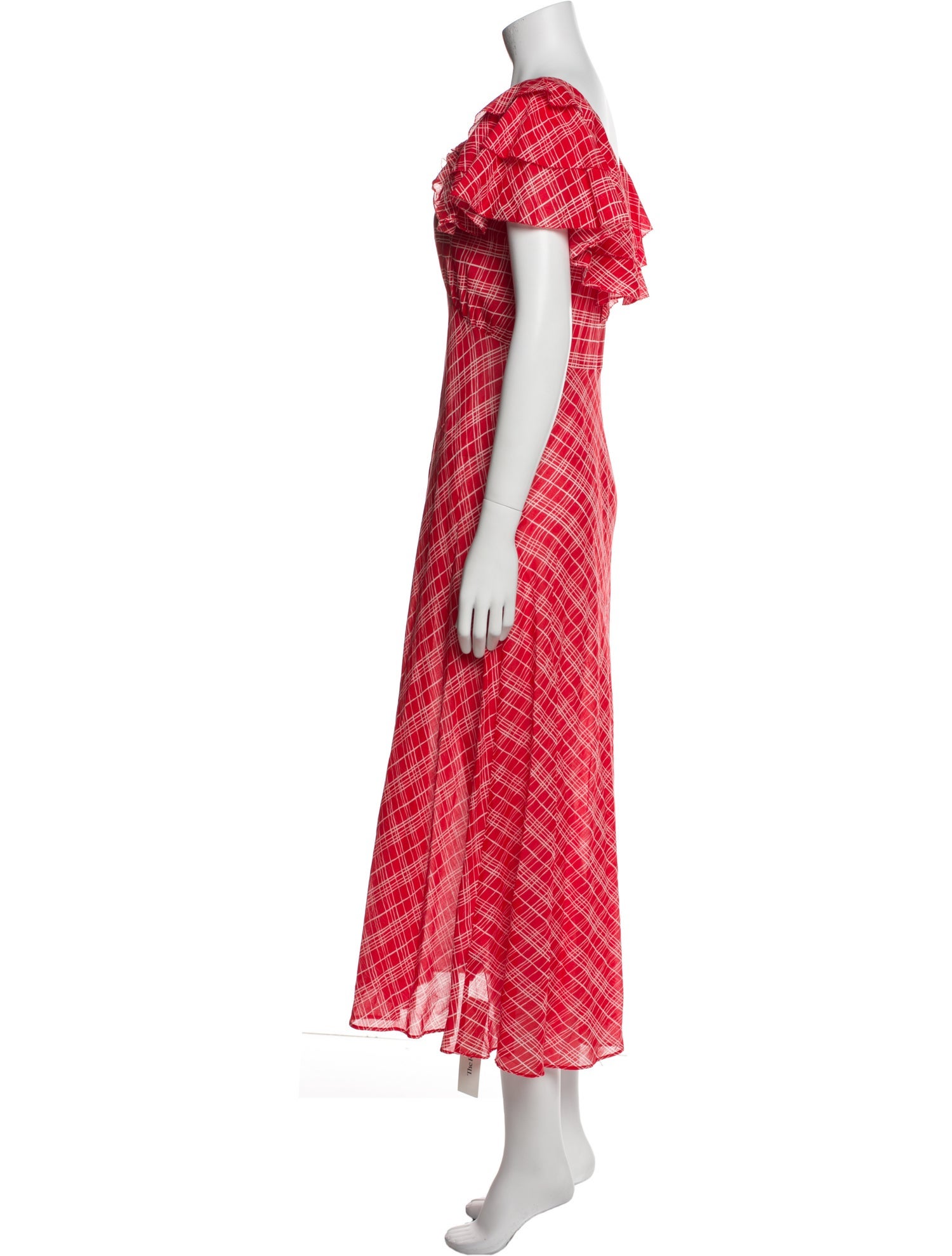 DÔEN Plaid Print Long Dress