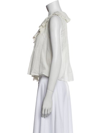 DÔEN V-Neck Sleeveless Crop Top