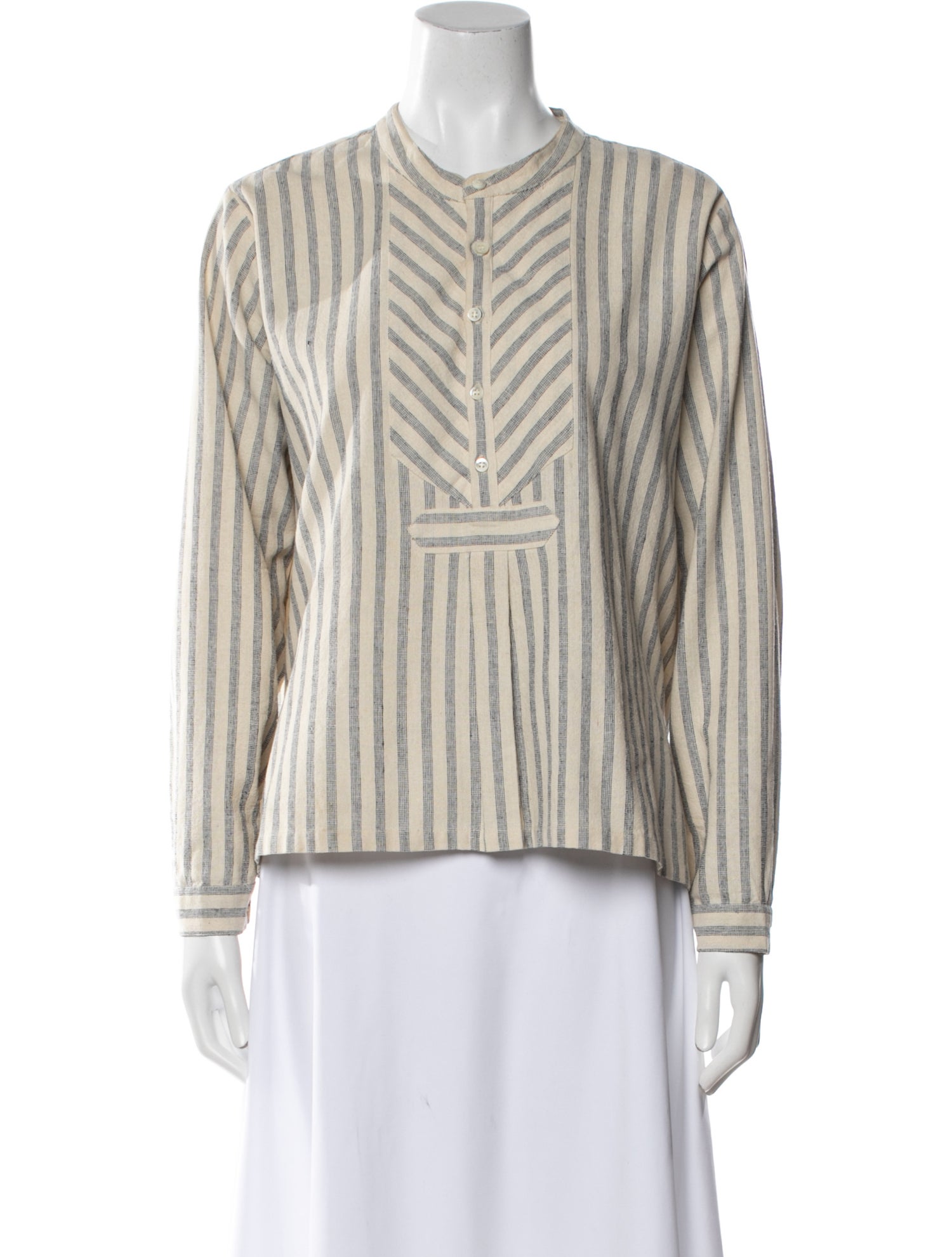 DÔEN Silk Striped Sweatshirt