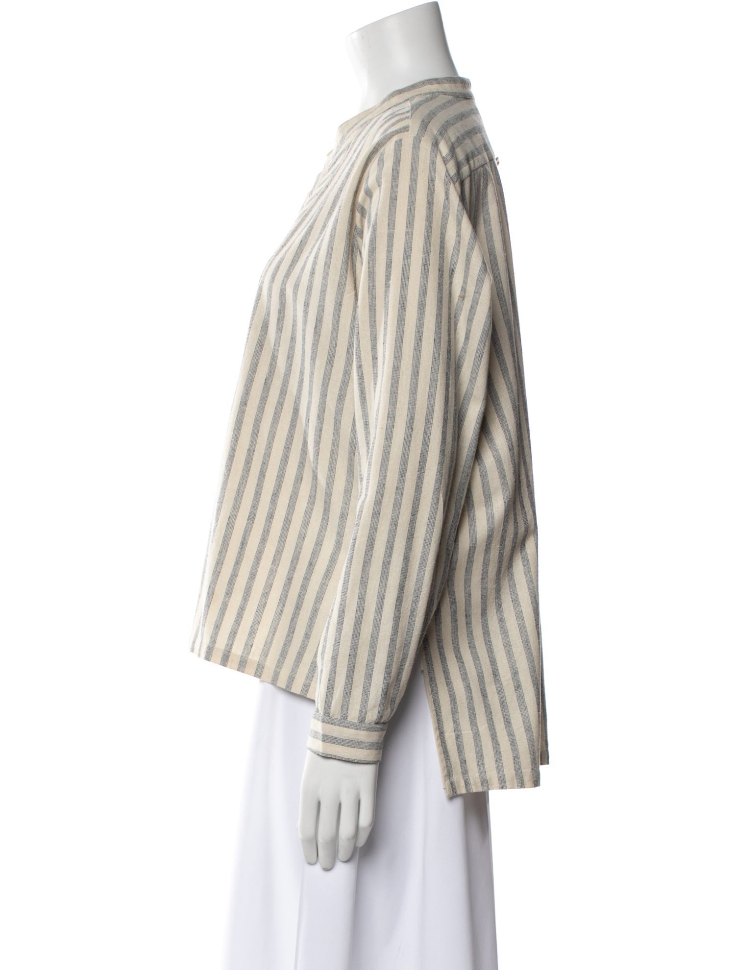 DÔEN Silk Striped Sweatshirt