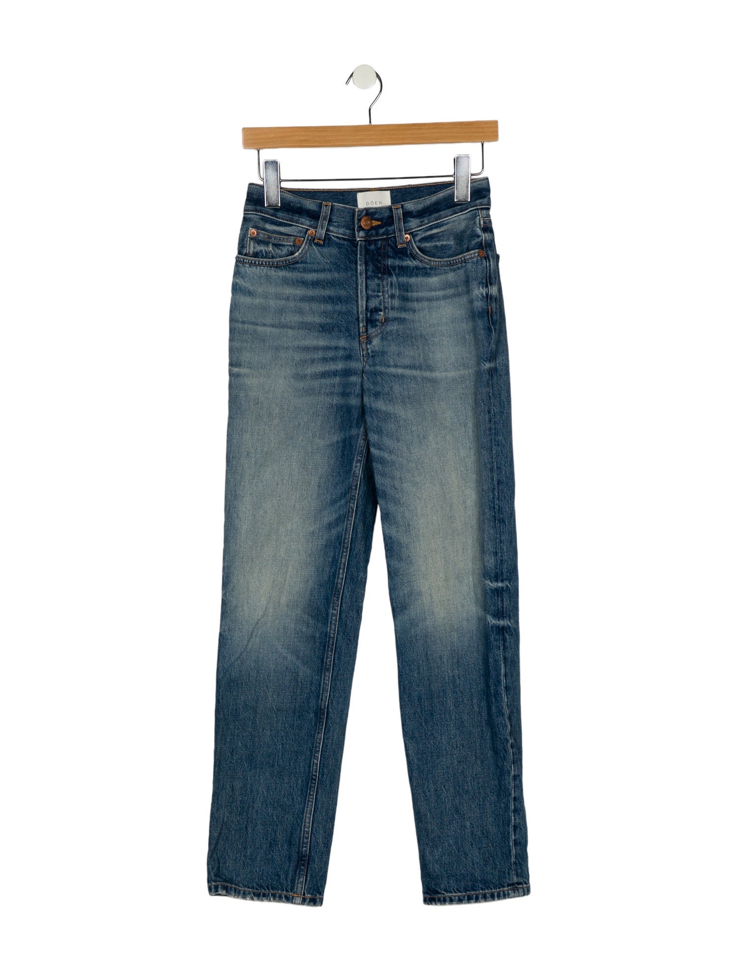 DÔEN Mid-Rise Straight Leg Jeans